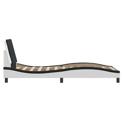Giroletto senza Materasso Zadar Nero e Bianco 90x190 cm in Similpelle | homemem39