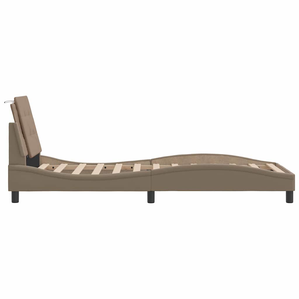 Giroletto senza Materasso Zadar Cappuccino 90x200 cm in Similpelle | homemem39