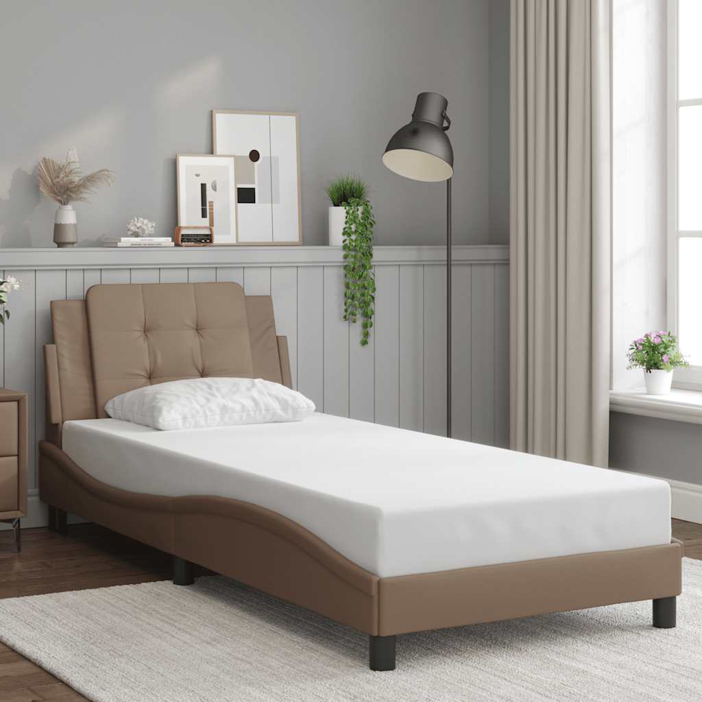 Giroletto senza Materasso Zadar Cappuccino 90x200 cm in Similpelle | homemem39