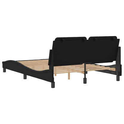 Giroletto senza Materasso Zadar Nero 120x200 cm in Similpelle | homemem39