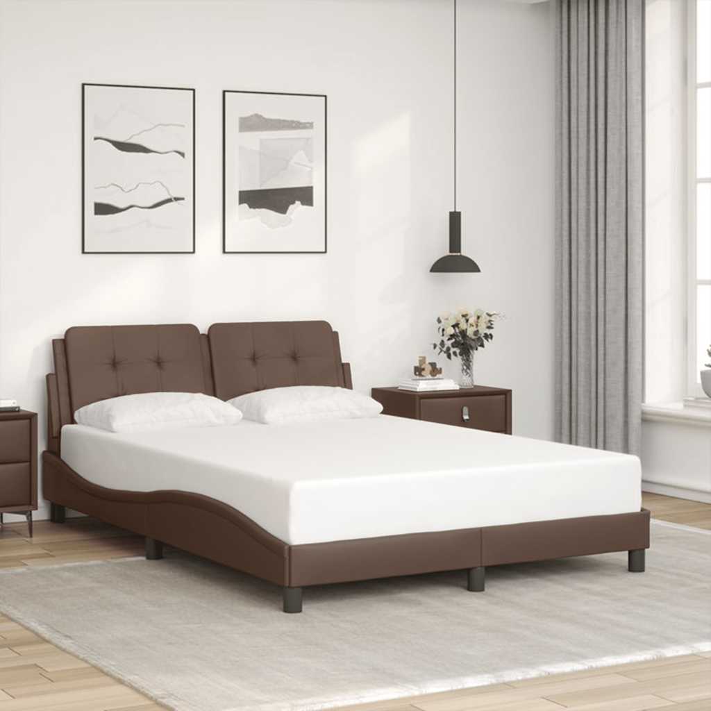 Giroletto senza Materasso Zadar Marrone 120x200 cm in Similpelle | homemem39