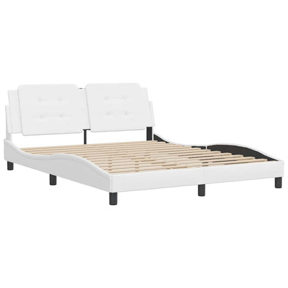 Giroletto senza Materasso Zadar Bianco 160x200 cm in Similpelle | homemem39
