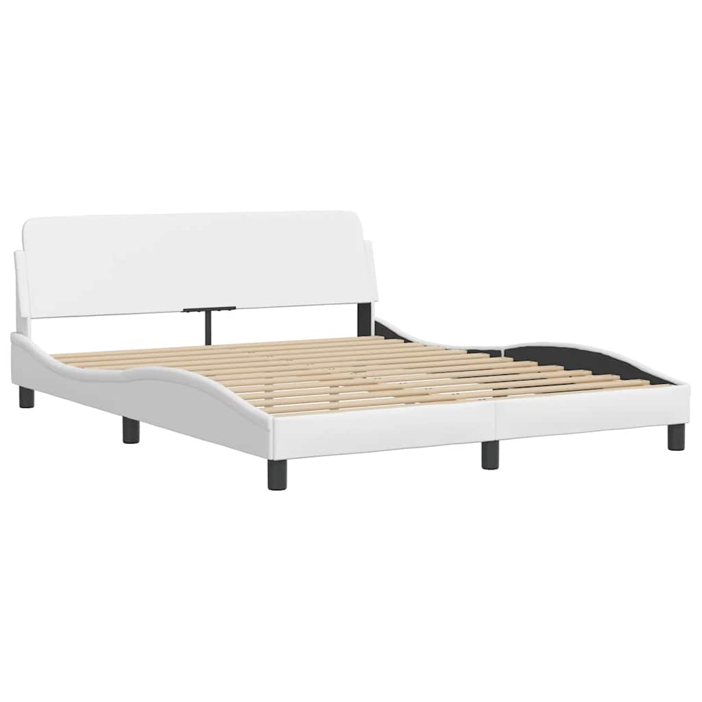 Giroletto senza Materasso Zadar Bianco 160x200 cm in Similpelle | homemem39