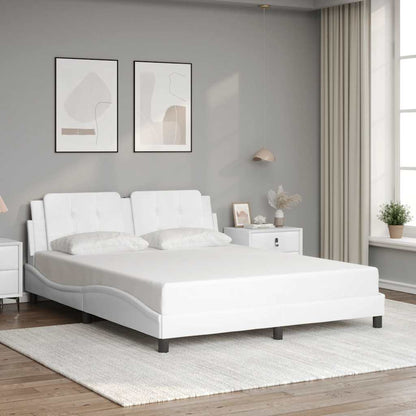 Giroletto senza Materasso Zadar Bianco 160x200 cm in Similpelle | homemem39
