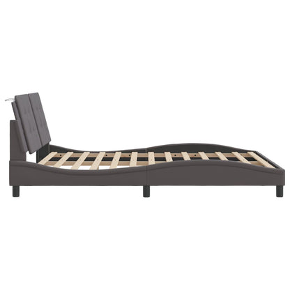 Giroletto senza Materasso Zadar Grigio 160x200 cm in Similpelle - homemem39