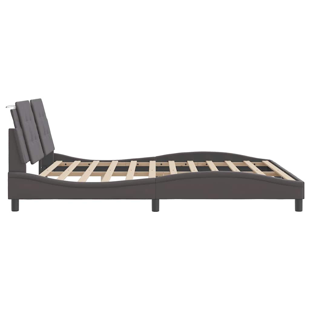 Giroletto senza Materasso Zadar Grigio 180x200 cm in Similpelle | homemem39