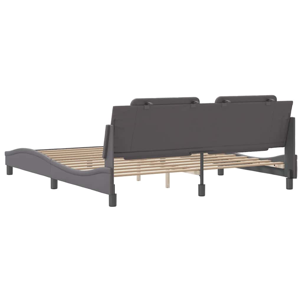 Giroletto senza Materasso Zadar Grigio 180x200 cm in Similpelle | homemem39