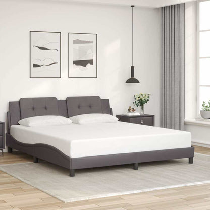 Giroletto senza Materasso Zadar Grigio 180x200 cm in Similpelle | homemem39