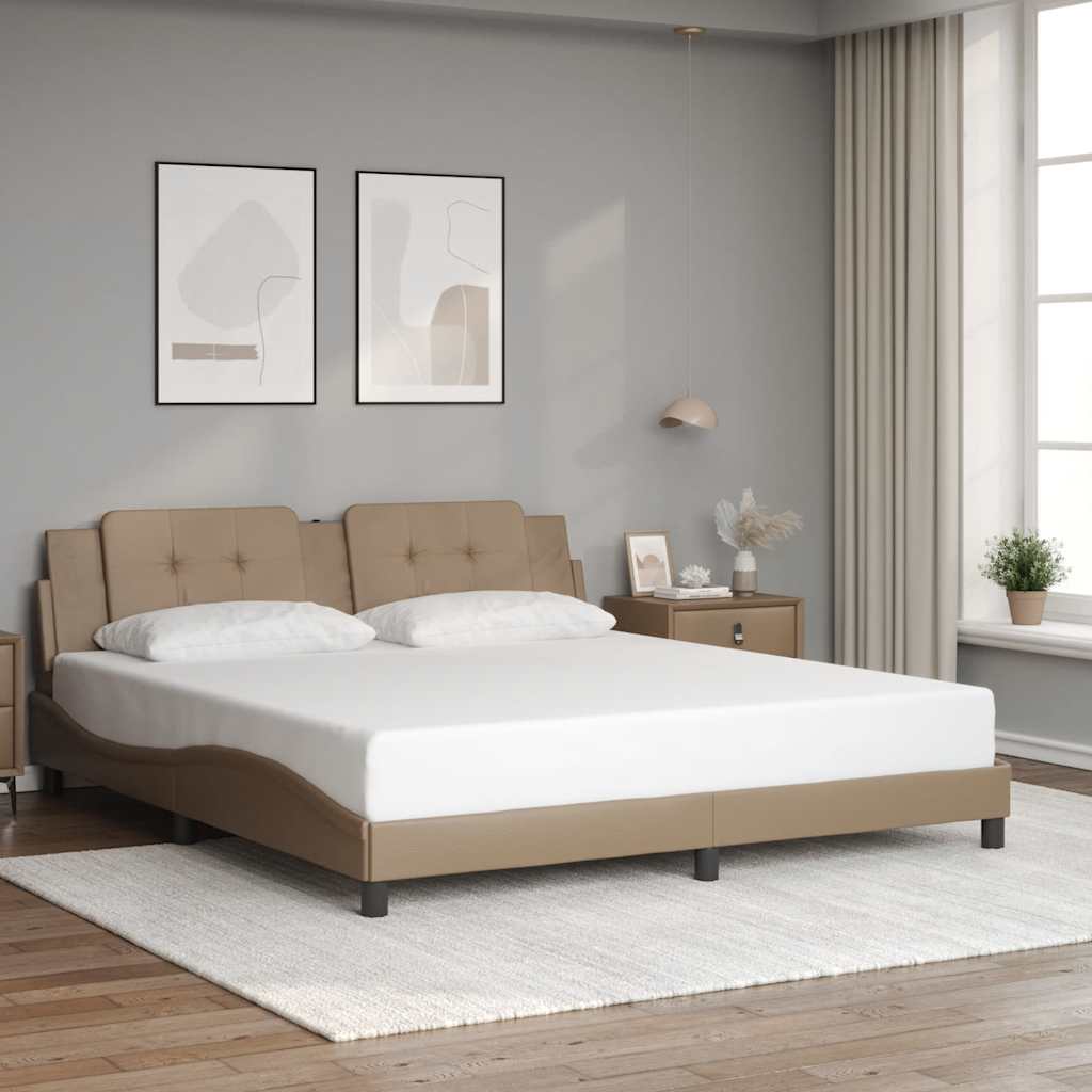Giroletto senza Materasso Zadar Cappuccino 180x200 cm in Similpelle | homemem39