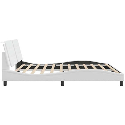 Giroletto senza Materasso Zadar Bianco 200x200 cm in Similpelle | homemem39