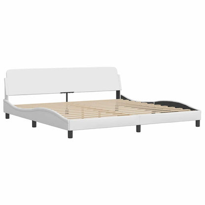 Giroletto senza Materasso Zadar Bianco 200x200 cm in Similpelle | homemem39