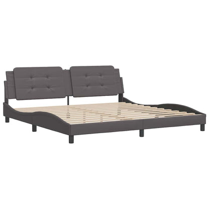 Giroletto senza Materasso Zadar Grigio 200x200 cm in Similpelle | homemem39