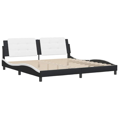 Giroletto senza Materasso Zadar Bianco e Nero 200x200 cm