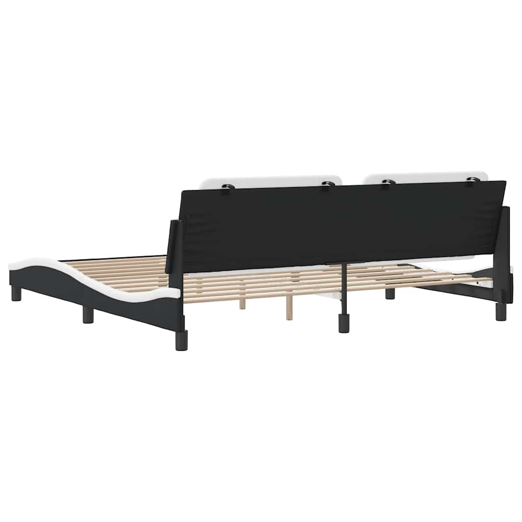 Giroletto senza Materasso Zadar Bianco e Nero 200x200 cm