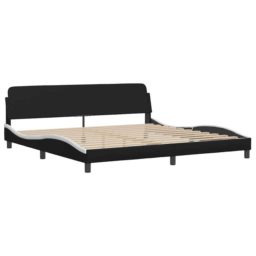 Giroletto senza Materasso Zadar Bianco e Nero 200x200 cm
