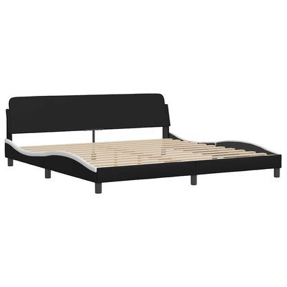 Giroletto senza Materasso Zadar Bianco e Nero 200x200 cm