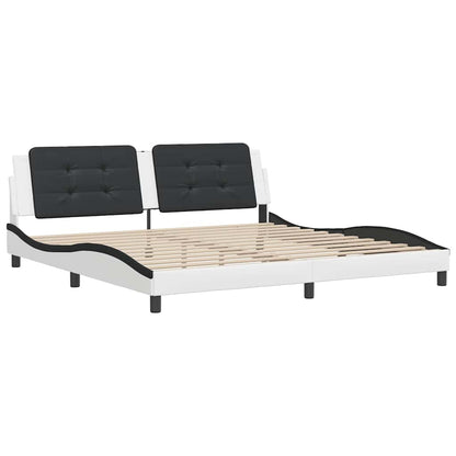Giroletto senza Materasso Zadar Bianco e Nero 200x200 cm