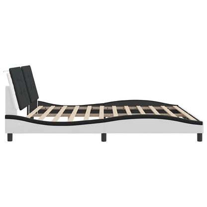 Giroletto senza Materasso Zadar Bianco e Nero 200x200 cm in Similpelle | homemem39