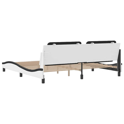 Giroletto senza Materasso Zadar Bianco e Nero 200x200 cm