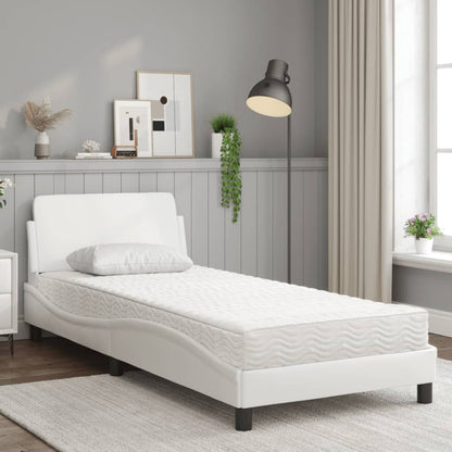 Letto con Materasso Dover Bianco 90x190 cm in Similpelle | homemem39