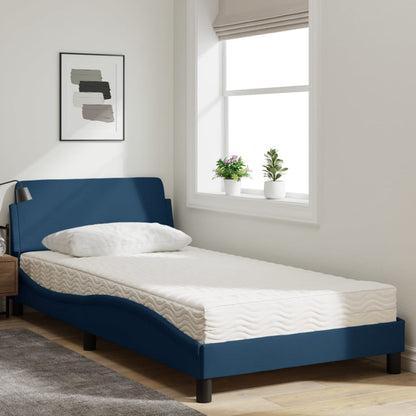 Letto con Materasso Dover Blu 100x200 cm in Tessuto | homemem39