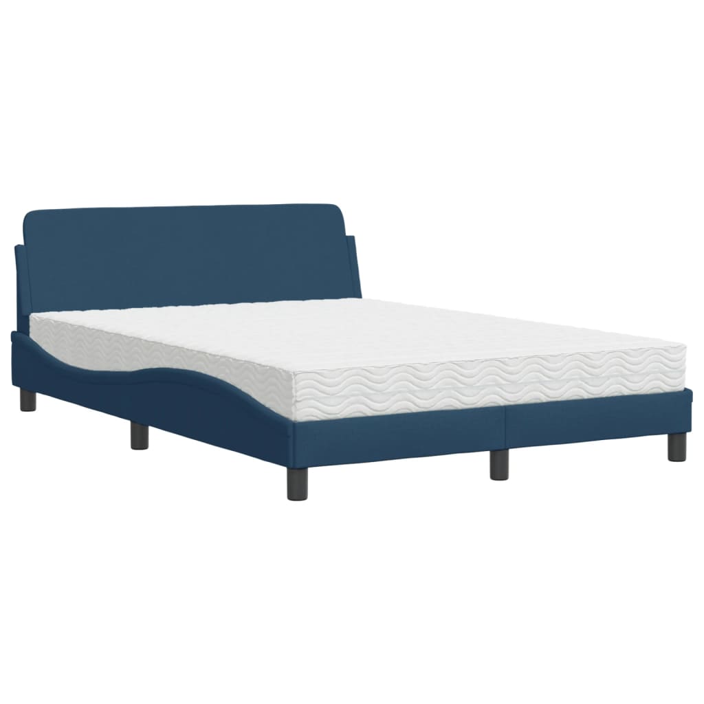 Letto con Materasso Dover Blu 120x200 cm in Tessuto