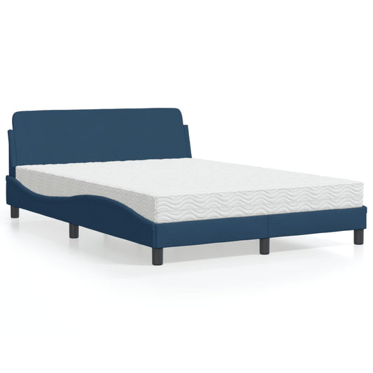 Letto con Materasso Dover Blu 120x200 cm in Tessuto