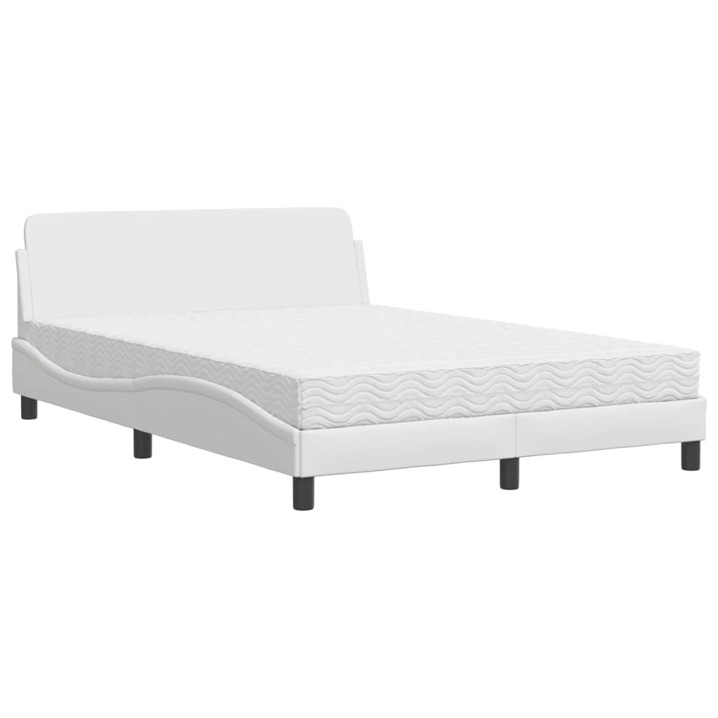 Letto con Materasso Dover Bianco 120x200 cm in Similpelle