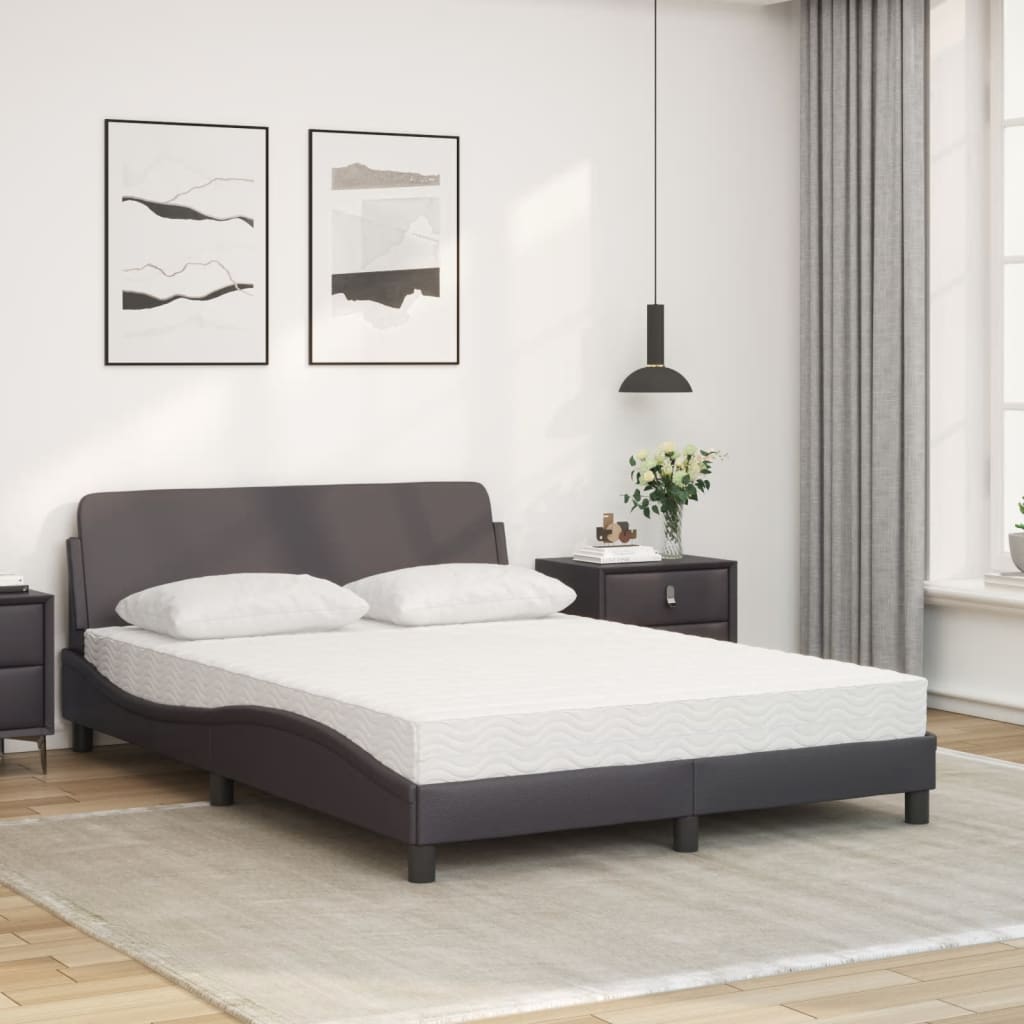 Letto con Materasso Dover Grigio 120x200 cm in Similpelle