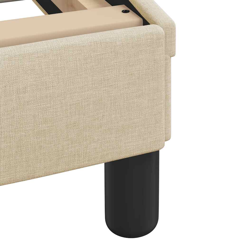 Letto con Materasso Dover Crema 140x200 cm in Tessuto | homemem39