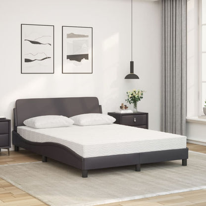 Letto con Materasso Dover Grigio 140x200 cm in Similpelle - homemem39