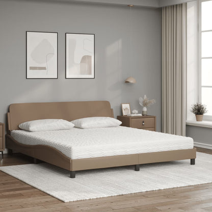 Letto con Materasso Dover Cappuccino 180x200cm Similpelle