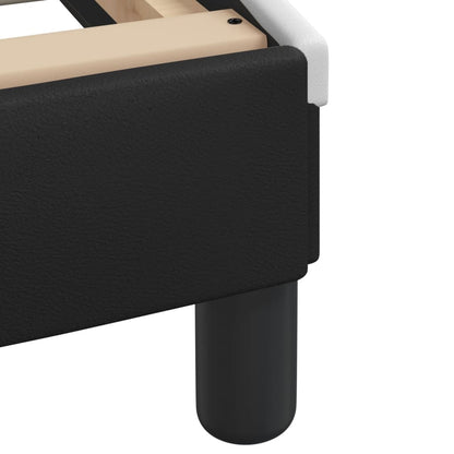 Letto con Materasso Dover Nero e Bianco 180x200 cm in Similpelle - homemem39