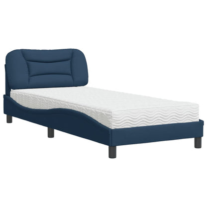 Letto con Materasso Hvar Blu 90x200 cm in Tessuto | homemem39