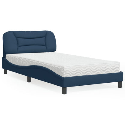 Letto con Materasso Hvar Blu 100x200 cm in Tessuto - homemem39