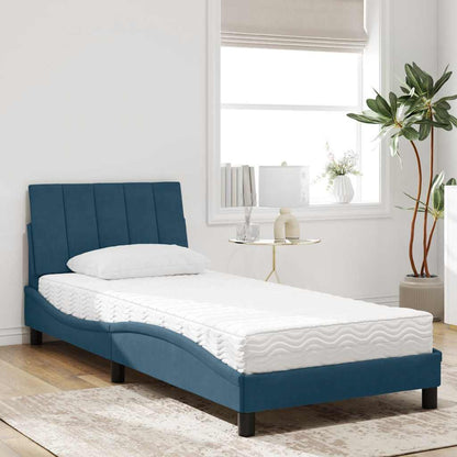 Letto con Materasso Hanko Blu 80x200 cm in Velluto | homemem39