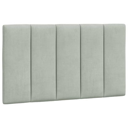 Letto con Materasso Hanko Grigio Chiaro 90x190 cm in Velluto - homemem39