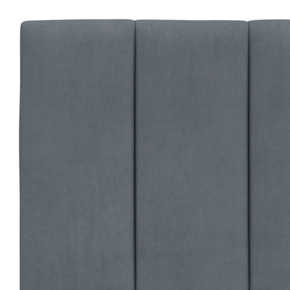 Letto con Materasso Hanko Grigio Scuro 90x190 cm in Velluto | homemem39