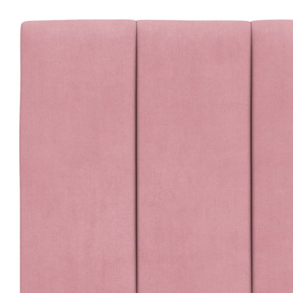 Letto con Materasso Hanko Rosa 90x200 cm in Velluto | homemem39
