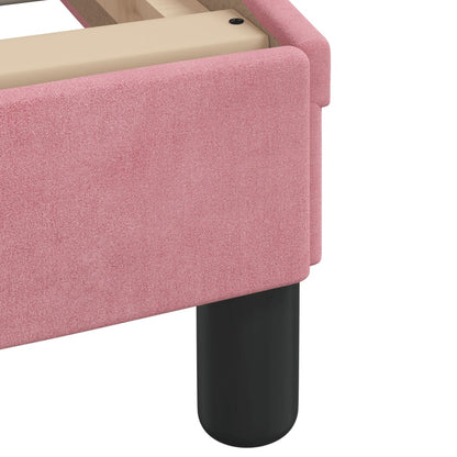 Letto con Materasso Hanko Rosa 90x200 cm in Velluto | homemem39