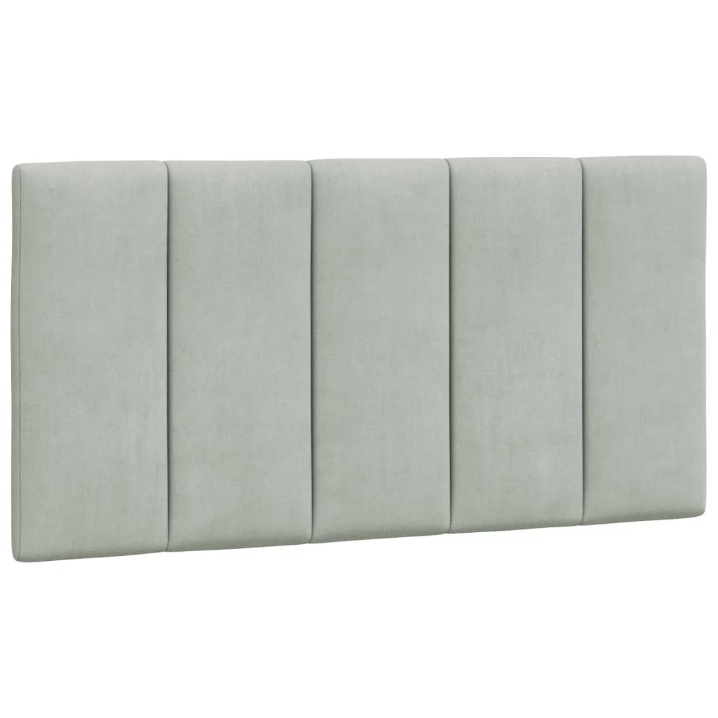 Letto con Materasso Hanko Grigio Chiaro 100x200 cm in Velluto - homemem39