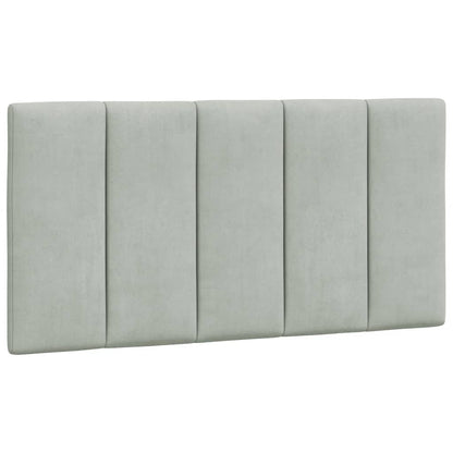 Letto con Materasso Hanko Grigio Chiaro 100x200 cm in Velluto - homemem39