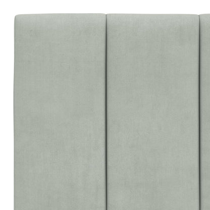 Letto con Materasso Hanko Grigio Chiaro 100x200 cm in Velluto - homemem39
