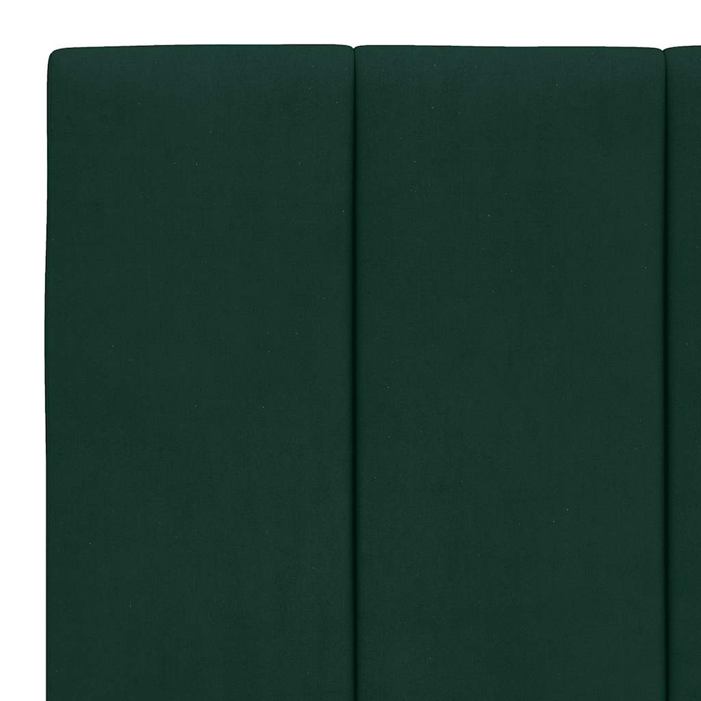 Letto con Materasso Hanko Verde Scuro 100x200 cm in Velluto | homemem39