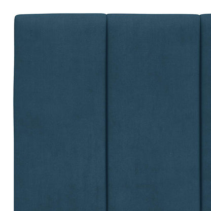 Letto con Materasso Hanko Blu 100x200 cm in Velluto