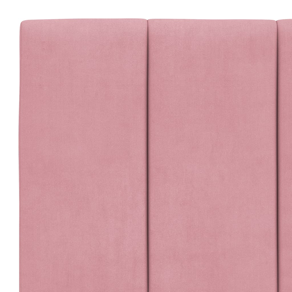 Letto con Materasso Hanko Rosa 100x200 cm in Velluto - homemem39