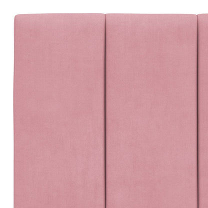 Letto con Materasso Hanko Rosa 100x200 cm in Velluto - homemem39