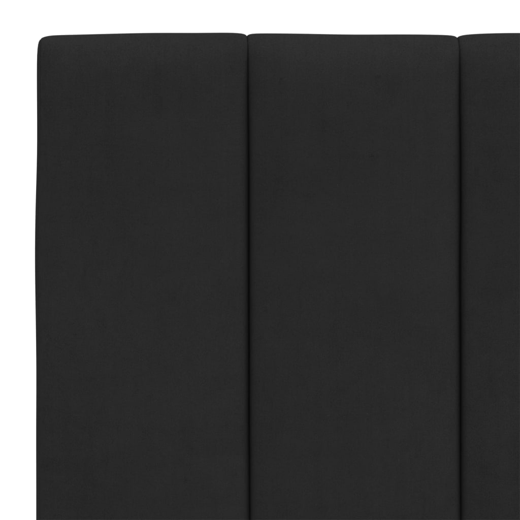 Letto con Materasso Hanko Nero 120x200 cm in Velluto