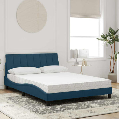 Letto con Materasso Hanko Blu 140x190 cm in Velluto | homemem39