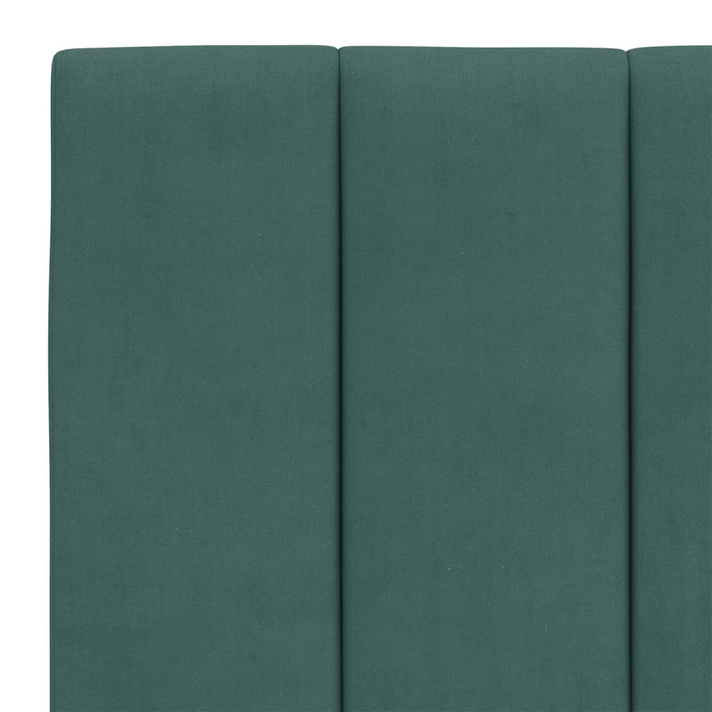 Letto con Materasso Hanko Verde Scuro 140x200 cm in Velluto - homemem39